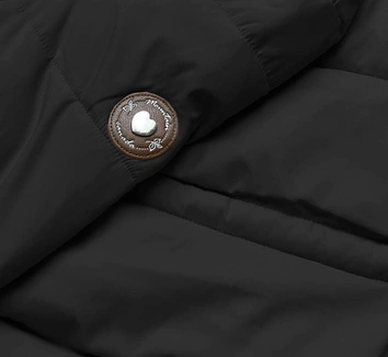 Puchowa kurtka zimowa damska czarna (CAN-865)