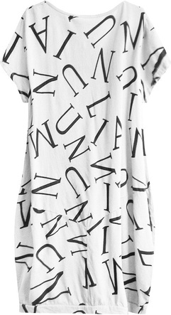 BAWEŁNIANA SUKIENKA OVERSIZE BIAŁA (408ART)