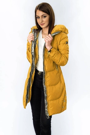 WODOODPORNA ZIMOWA KURTKA DAMSKA ŻÓŁTA (M-231)
