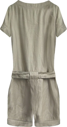 KRÓTKI KOMBINEZON Z LNU BEŻOWY (2638)