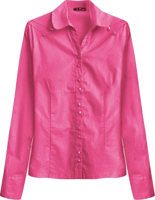 BAWEŁNIANA KOSZULA Z PASKIEM RÓŻOWA (1017)