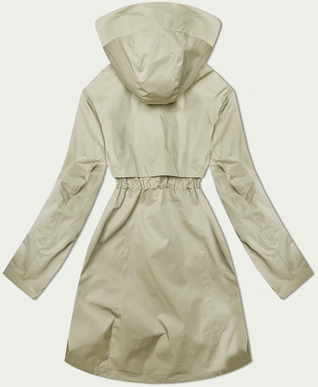 Damski płaszcz z kapturem Glakate beż (LU98022#)