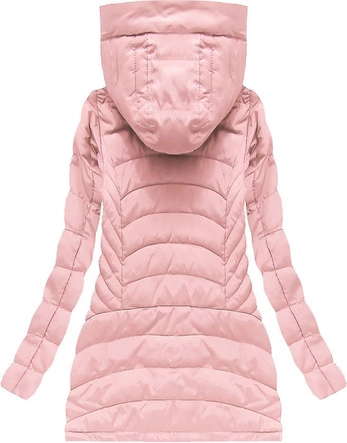 PIKOWANA KURTKA Z KAPTUREM ŁOSOSIOWA (W620)