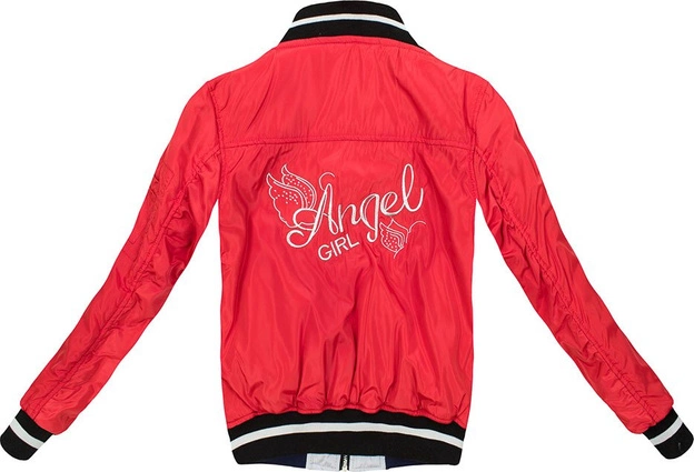 DWUSTRONNA BOMBERKA Z NASZYWKAMI CZERWONO-BIAŁA (W517)