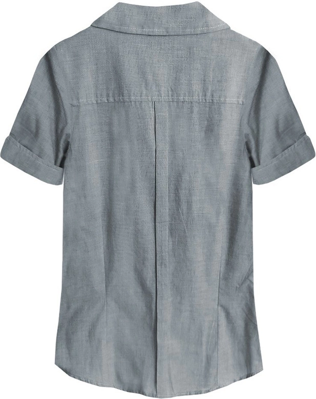 BAWEŁNIANA KOSZULA CIEMNOSZARA (1610)