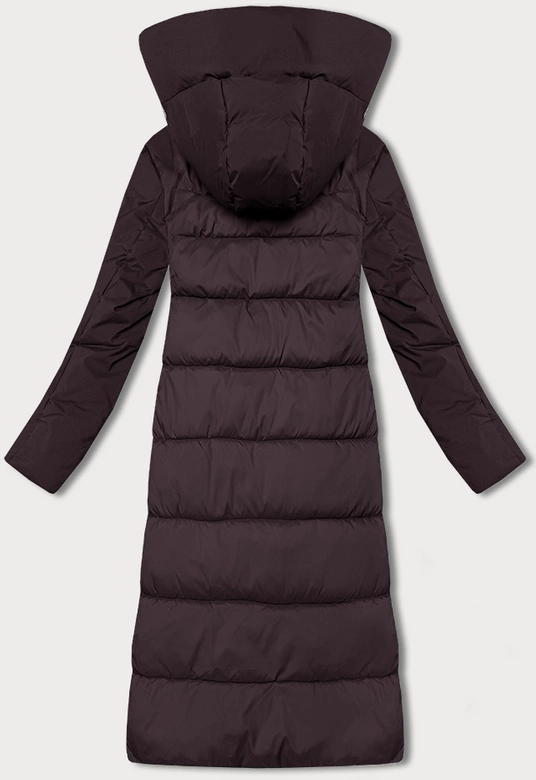 Kurtka zimowa z łączonych materiałów Libland brązowa (7820)