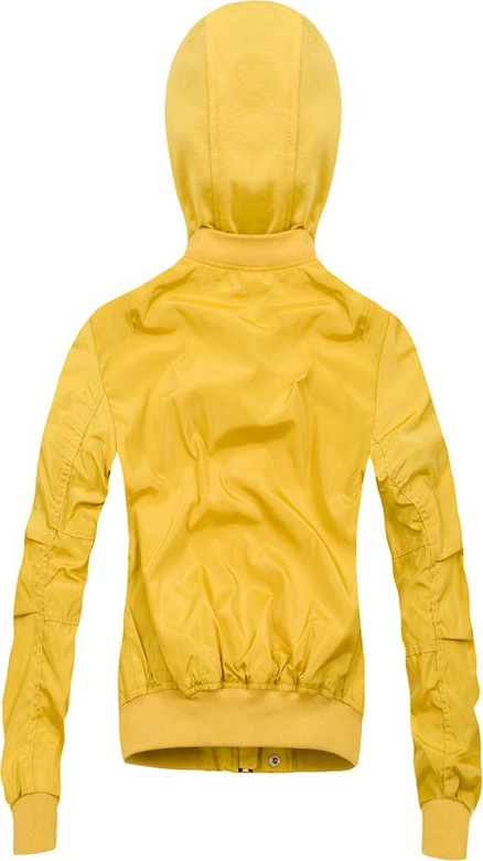 KURTKA BOMBERKA Z KAPTUREM MUSZTARDOWA (W08)