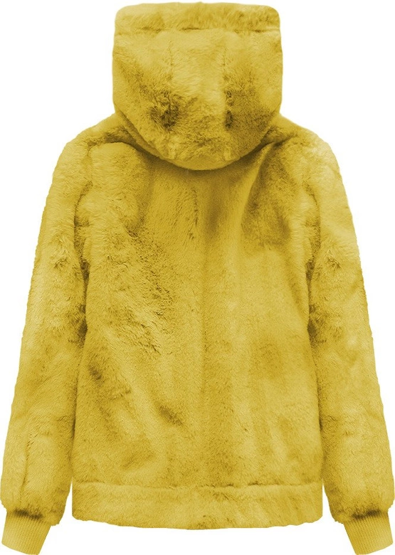 Pluszowa kurtka z kapturem żółta (2019)