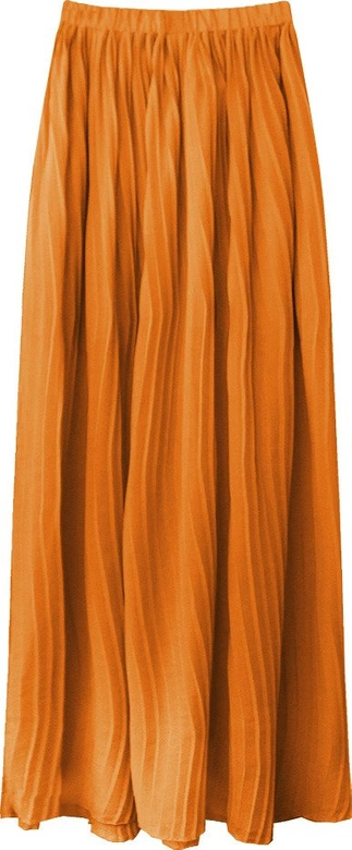 PLISOWANA SPÓDNICA MAXI POMARAŃCZOWA 2 (9237/1)