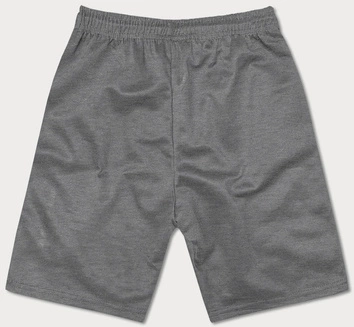 Spodenki męskie z kontrastowymi wstawkami szare (8K925-5)