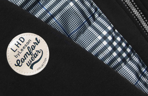 BLUZA Z ŁĄCZONYCH MATERIAŁÓW GRANATOWO-CZARNA (631)