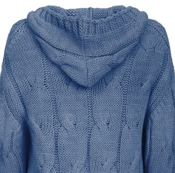 SWETER O GRUBYM SPLOCIE NIEBIESKI (115ART)