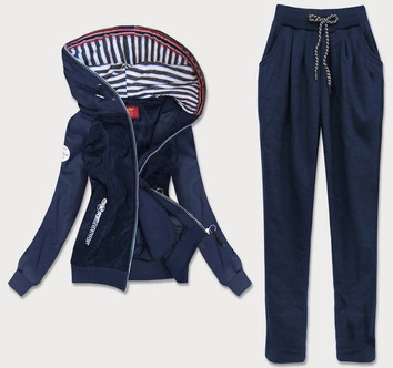 KOMPLET DRESOWY DAMSKI GRANATOWY (AMG683A)