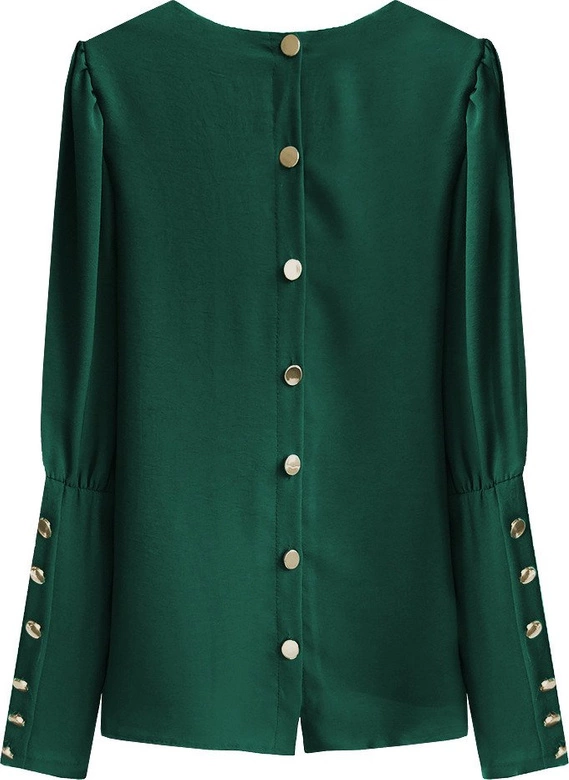 BLUZKA ZAPINANA NA PLECACH ZIELONA (478ART)