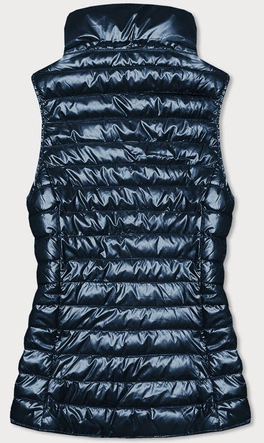 Metaliczna kamizelka damska granatowa (m20-6806-99)