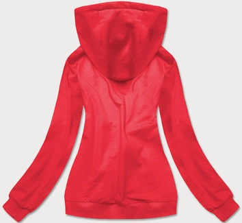 Cienka damska bluza z kapturem czerwona (wb11001-18)