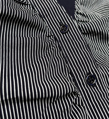 Koszula damska w drobne paseczki granatowa (SSY2026)