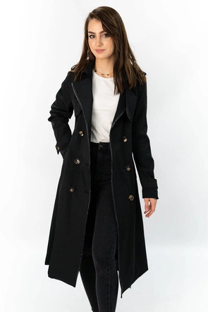 CIENKI PŁASZCZ Z PASKIEM CZARNY (2003)