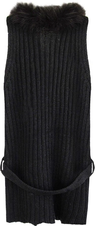 SWETERKOWA KAMIZELKA CZARNA (1596)