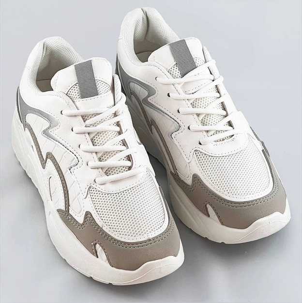 Damskie buty sportowe na platformie białe (c1090)