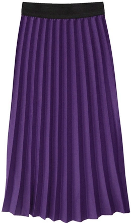 PLISOWANA SPÓDNICA MIDI FIOLETOWA (214ART)