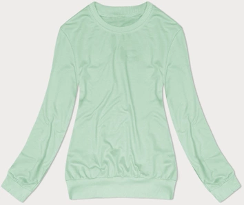 Cienka bluza dresowa damska ze ściągaczami pistacja (68W05-39)