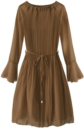 PLISOWANA SUKIENKA HISZPANKA BRĄZOWA (241ART)