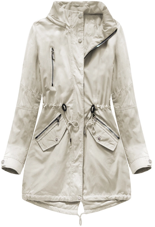 DWUSTRONNA PARKA Z KAPTUREM BEŻOWA (W0233)