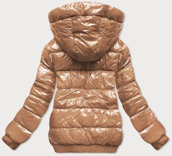 BŁYSZCZĄCA KURTKA ZIMOWA ZE ŚCIĄGACZAMI ZŁOTA (B9779-101)