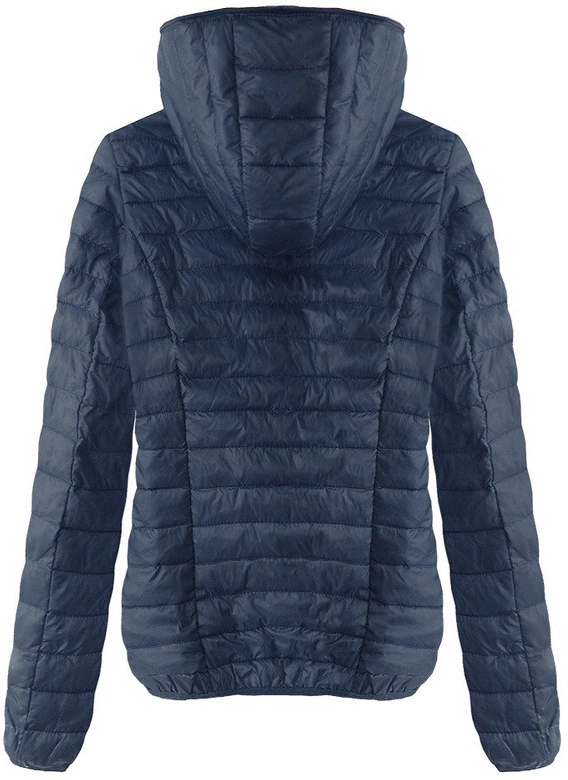 Pikowana kurtka z kapturem granatowa (b1078-30)