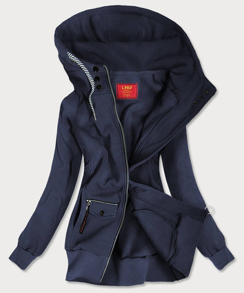 ROZPINANA BLUZA Z KIESZENIAMI GRANATOWA (629)