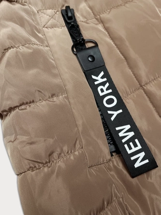 Bezrękawnik damski z kapturem S'West  ciemny beż (B8226-12)