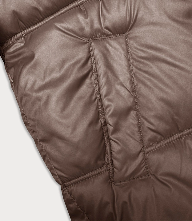 Damska kurtka fason bombki brązowa S'west (B8190-14)