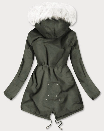 ZIMOWA PARKA DAMSKA KHAKI (D-196)