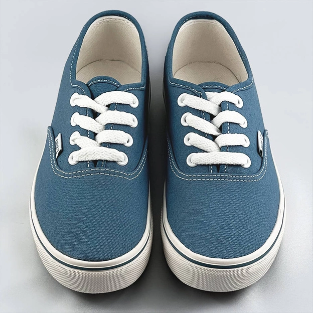 Sznurowane tenisówki damskie niebieskie (a8865)