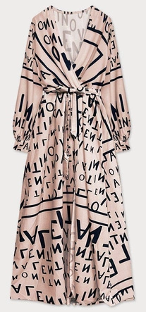 WZORZYSTA SUKIENKA MAXI ŁOSOSIOWA (682/4ART)