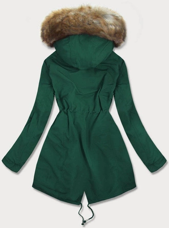 DAMSKA PARKA ZIMOWA NA MISIU ZIELONA (W378BIG)