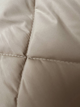 Długa kamizelka damska oversize jasny beż (5M3165-62)