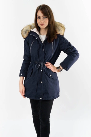 DAMSKA PARKA Z PODPINKĄ GRANATOWA (1998)