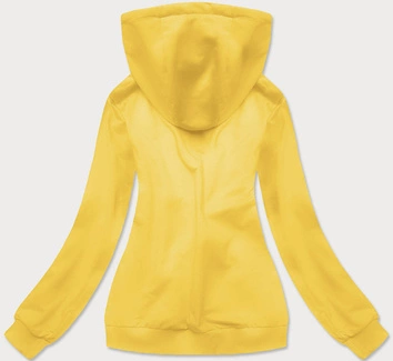 Cienka damska bluza z kapturem żółta (wb11001-28)