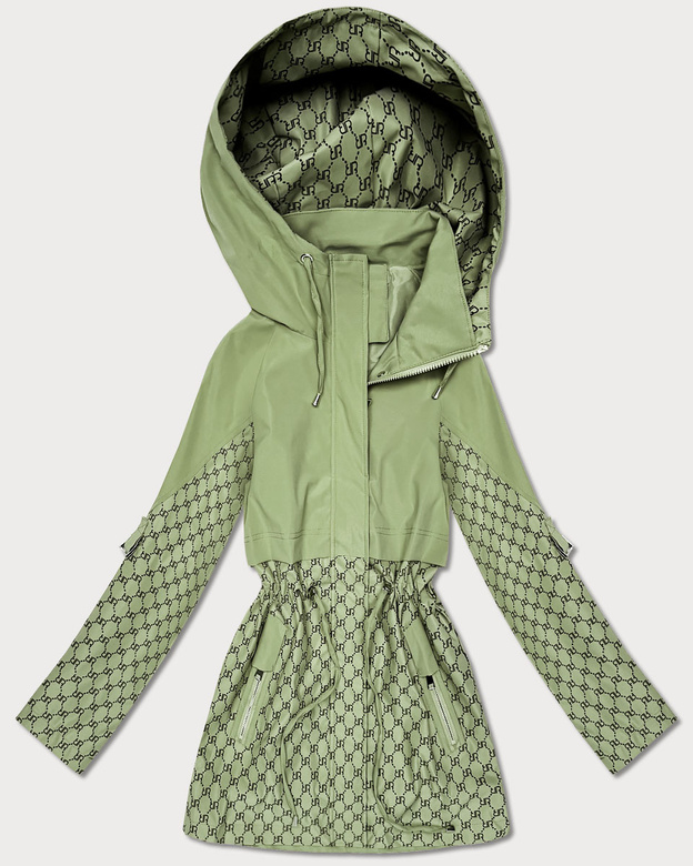 Kurtka damska ze ściągaczem w talii Goodlookin khaki (KK60414-3#)