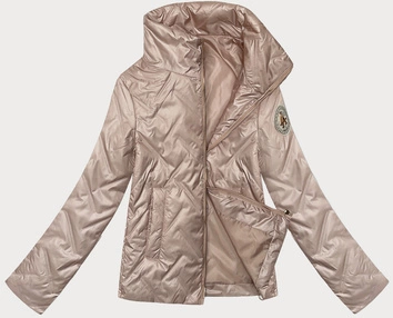 Cienka kurtka damska ze stójką S'West perłowy różowy (B8363-51)