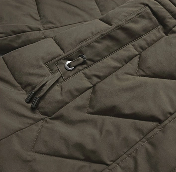 Zimowa kurtka damska z odpinanym kapturem army (16m9060-136)