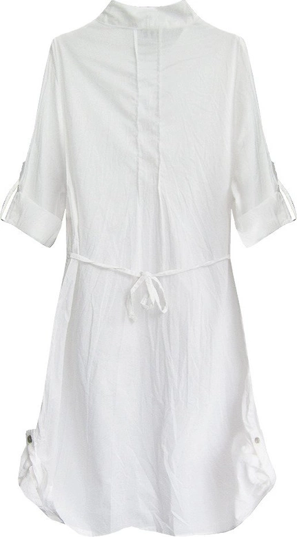 DŁUGA KOSZULA Z ZAKŁADKAMI BIAŁA (1031)