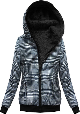 DWUSTRONNA BLUZA Z KAPTUREM GRANATOWO-CZARNA (659A)