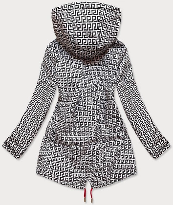 Dwustronna kurtka parka damska czerwona (w580)