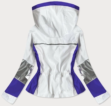 Damska kurtka wiatrówka biało/niebieska (yr1966)