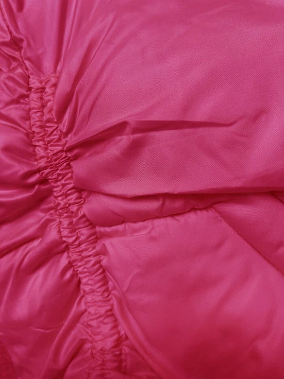 Przejściowa kurtka damska z podszewką w kratkę fuksja (842)