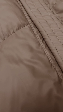 Pikowany bezrękawnik damski puchowy S'West ciemny beż (B8223-12)