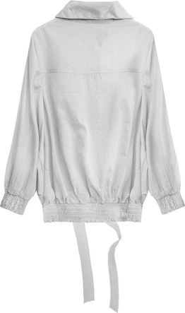 BAWEŁNIANA KOSZULA NIETOPERZOWA JASNOSZARA (1105)